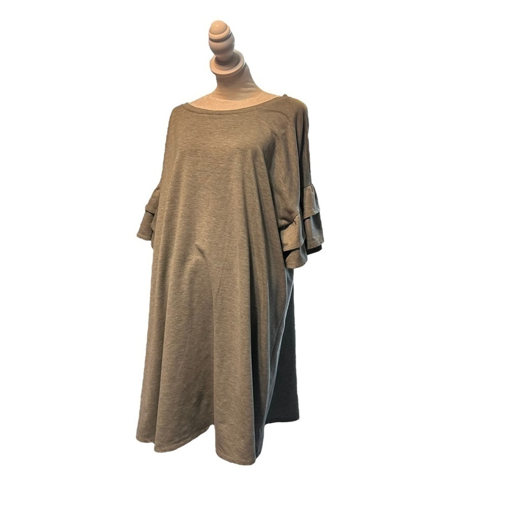 Lane Bryant women's 18/20 grey t-shirt dress, pit to pit 25", length 42"